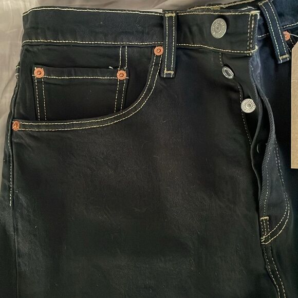 Levi’s 501 shorts high rise cutoff dark denim size 30 new - Picture 7 of 9